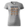 Dámské tričko s potiskem Sloth yoga