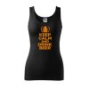 Dámské tílko s potiskem Keep calm beer