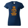 Dámské tričko s potiskem Keep calm beer