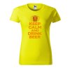 Dámské tričko s potiskem Keep calm beer
