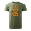 Pánské tričko s potiskem Keep calm beer