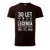 Pánské tričko Legenda symboly 30 let