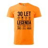 Pánské tričko Legenda symboly 30 let