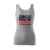 Dámské tílko s potiskem Dogs make me happy