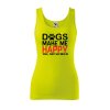Dámské tílko s potiskem Dogs make me happy
