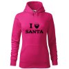 Dámská mikina s kapucí a potiskem I love Santa