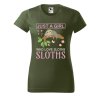 Dámské tričko s potiskem Love sloths