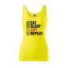 Dámské tílko s potiskem Eat sleep lift (Velikost 2XL, Ženy vodácká tílka Apple green)