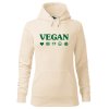 Dámská mikina Vegan symboly (Barva dámské mikiny Malfini Cape Bílá, Velikost - žena NOVÉ 2XL)