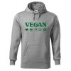 Pánská mikina s potiskem Vegan symboly (Barva mikiny malfini pánské Bílá, Velikost - muž NOVÉ 2XL)