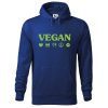 Pánská mikina s potiskem Vegan symboly (Barva mikiny malfini pánské Bílá, Velikost - muž NOVÉ 2XL)