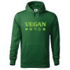 Pánská mikina s potiskem Vegan symboly (Barva mikiny malfini pánské Bílá, Velikost - muž NOVÉ 2XL)