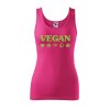 Dámské tílko s potiskem Vegan symboly (Velikost 2XL, Ženy vodácká tílka Apple green)