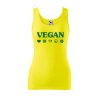 Dámské tílko s potiskem Vegan symboly (Velikost 2XL, Ženy vodácká tílka Apple green)