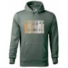 Pánská mikina s potiskem EKG coffee (Barva mikiny malfini pánské Bílá, Velikost - muž NOVÉ 2XL)