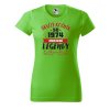 Dámské tričko s potiskem Zrození legendy (Barva trička - ženy (NOVÉ) Apple green, Velikost - všechny NOVÉ 2XL)