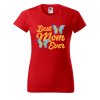 Dámské tričko Best mom s motýlky (Barva trička - ženy (NOVÉ) Apple green, Velikost - všechny NOVÉ 2XL)