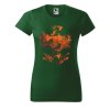 Dámské tričko s potiskem Lebka a ptáci (Barva trička - ženy (NOVÉ) Apple green, Velikost - všechny NOVÉ 2XL)