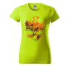 Dámské tričko s potiskem Lebka a ptáci (Barva trička - ženy (NOVÉ) Apple green, Velikost - všechny NOVÉ 2XL)