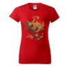 Dámské tričko s potiskem Lebka a ptáci (Barva trička - ženy (NOVÉ) Apple green, Velikost - všechny NOVÉ 2XL)