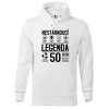 Pánská mikina s potiskem Nestárnoucí legenda 50 let (Barva mikiny malfini pánské Bílá, Velikost - muž NOVÉ 2XL)