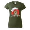 Dámské tričko s potiskem Rainbow cat (Barva trička - ženy (NOVÉ) Apple green, Velikost - všechny NOVÉ 2XL)