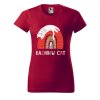 Dámské tričko s potiskem Rainbow cat (Barva trička - ženy (NOVÉ) Apple green, Velikost - všechny NOVÉ 2XL)