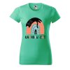 Dámské tričko s potiskem Rainbow cat (Barva trička - ženy (NOVÉ) Apple green, Velikost - všechny NOVÉ 2XL)