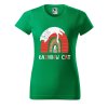 Dámské tričko s potiskem Rainbow cat (Barva trička - ženy (NOVÉ) Apple green, Velikost - všechny NOVÉ 2XL)