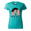 Dámské tričko s potiskem Rainbow cat (Barva trička - ženy (NOVÉ) Apple green, Velikost - všechny NOVÉ 2XL)