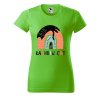 Dámské tričko s potiskem Rainbow cat (Barva trička - ženy (NOVÉ) Apple green, Velikost - všechny NOVÉ 2XL)