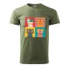Pánské tričko s potiskem Čtyři kočky (Barva trička (muži) NOVÉ Apple green, Velikost - všechny NOVÉ 2XL)