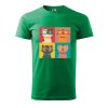 Pánské tričko s potiskem Čtyři kočky (Barva trička (muži) NOVÉ Apple green, Velikost - všechny NOVÉ 2XL)