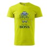 Pánské tričko s potiskem Big pug boss (Barva trička (muži) NOVÉ Apple green, Velikost - všechny NOVÉ 2XL)