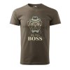 Pánské tričko s potiskem Big pug boss (Barva trička (muži) NOVÉ Apple green, Velikost - všechny NOVÉ 2XL)
