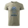 Pánské tričko s potiskem Big pug boss (Barva trička (muži) NOVÉ Apple green, Velikost - všechny NOVÉ 2XL)