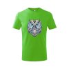 Dětské tričko s potiskem Sova (Barva trička (děti) NOVÉ Apple green, Velikost - všechny NOVÉ 110 /4 roky)