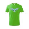 Dětské tričko s potiskem Letící sova (Barva trička (děti) NOVÉ Apple green, Velikost - všechny NOVÉ 110 /4 roky)