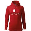 Dámská mikina Tep víno (Barva dámské mikiny Malfini Cape Bílá, Velikost - žena NOVÉ 2XL)