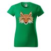 Dámské tričko s potiskem Hlava lišky (Barva trička - ženy (NOVÉ) Apple green, Velikost - všechny NOVÉ 2XL)