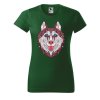 Dámské tričko s potiskem Hlava vlka (Barva trička - ženy (NOVÉ) Apple green, Velikost - všechny NOVÉ 2XL)