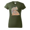 Dámské tričko s potiskem Hlava kohouta (Barva trička - ženy (NOVÉ) Apple green, Velikost - všechny NOVÉ 2XL)