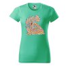 Dámské tričko s potiskem Hlava kohouta (Barva trička - ženy (NOVÉ) Apple green, Velikost - všechny NOVÉ 2XL)