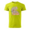 Pánské tričko s potiskem Hlava kohouta (Barva trička (muži) NOVÉ Apple green, Velikost - všechny NOVÉ 2XL)