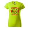 Dámské tričko s potiskem Legenda pírka (Barva trička - ženy (NOVÉ) Apple green, Velikost - všechny NOVÉ 2XL)