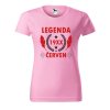 Dámské tričko s potiskem Legenda pírka (Barva trička - ženy (NOVÉ) Apple green, Velikost - všechny NOVÉ 2XL)