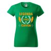 Dámské tričko s potiskem Legenda pírka (Barva trička - ženy (NOVÉ) Apple green, Velikost - všechny NOVÉ 2XL)