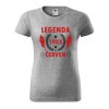 Dámské tričko s potiskem Legenda pírka (Barva trička - ženy (NOVÉ) Apple green, Velikost - všechny NOVÉ 2XL)