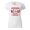 Dámské tričko s potiskem Legenda pírka (Barva trička - ženy (NOVÉ) Apple green, Velikost - všechny NOVÉ 2XL)