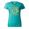 Dámské tričko s potiskem Legenda pírka (Barva trička - ženy (NOVÉ) Apple green, Velikost - všechny NOVÉ 2XL)